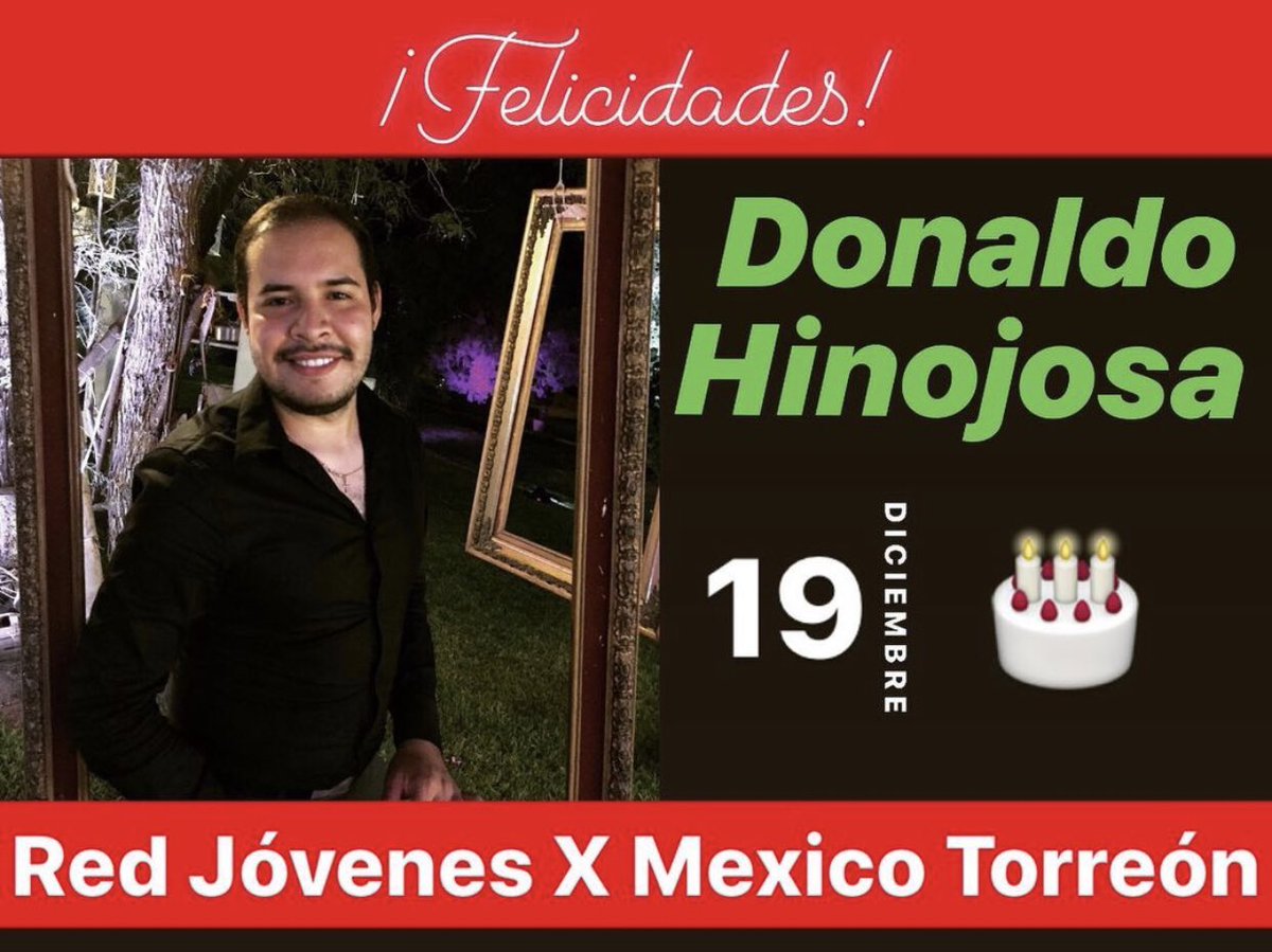 RJXM_Torreon's tweet photo. Feliz cumpleaños Donaldo! Que te la pases de lo mejor y sigas cumpliendo muchos años más, recibe de todo tu equipo un fuerte abrazo!🎉👏🏻🎂 https://t.co/OMmK8fHFfy