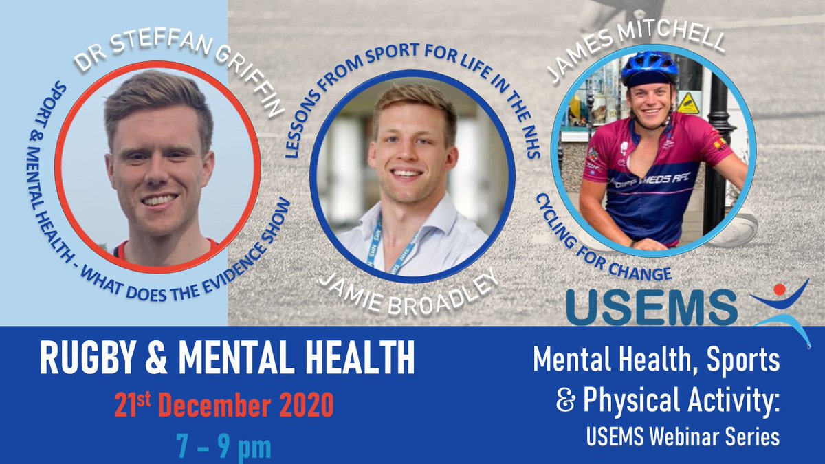 UndergradSEMS's tweet photo. 🏉 RUGBY &amp;
🧠 MENTAL HEALTH

📅 Mon. 21st | 19:00-21:00

Join for Talks &amp; Open Discussion with:

👨‍⚕️ Rugby Match Day Doctor • @SteffanGriffin

🧠 Rugby Coach &amp; Wellbeing Lead • @Broaders13

🏉 Physio • James Mitchell

Register now:
https://t.co/r4voPXdFLa
#USEMSMentalHealth https://t.co/5y9eoVuR1o