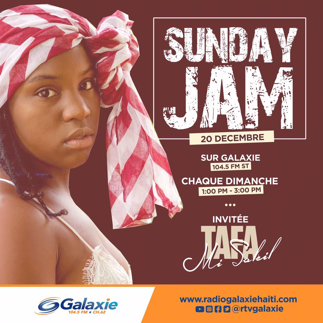 rtvgalaxie's tweet photo. TAFA ap sou GALAXIE nan SUNDAY JAM Dimanch sa🔥 #Paratel😉#1:00-3:00PM🕰 #104.5FMstereo #yonRadyoYonPeyi🇭🇹 https://t.co/lJ0DzDWfJ4