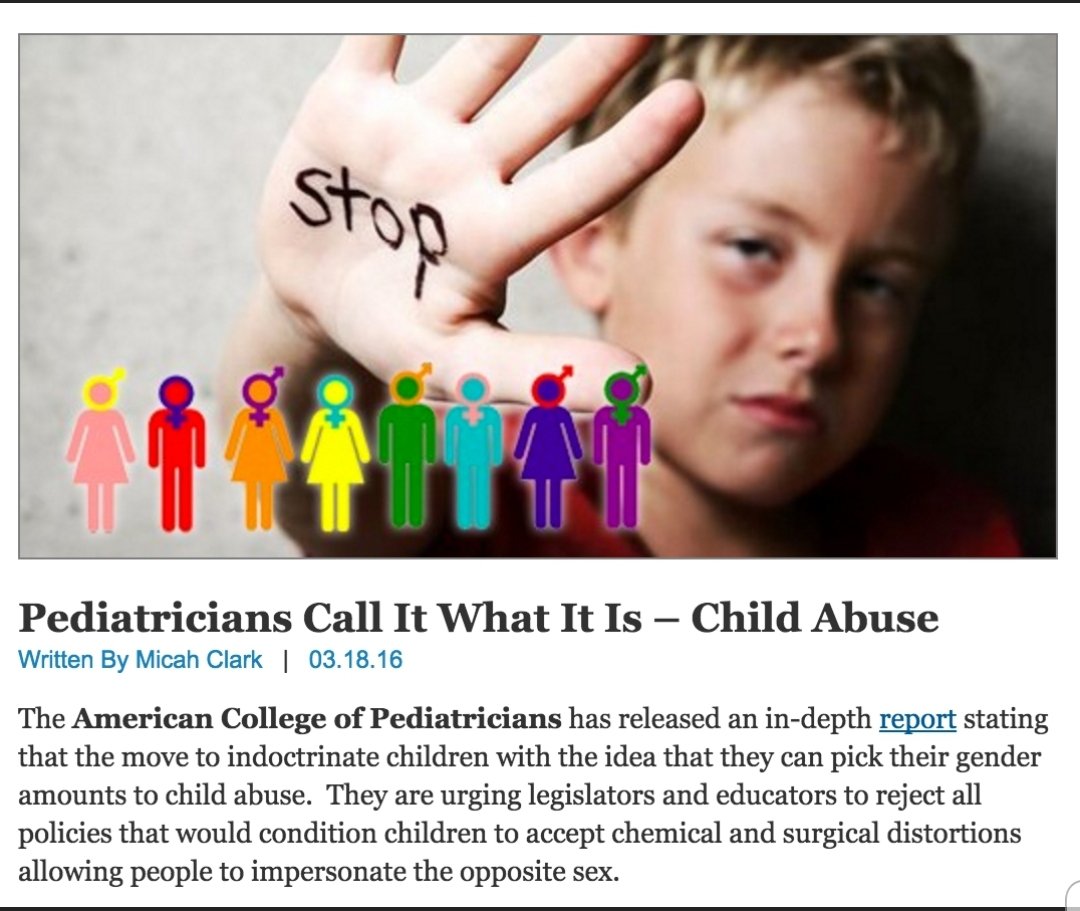 The Left is attempting to feminize boys, bringing about an epidemic of beta males, and shame those who encourage masculinity. They abuse the children by pushing trans ideology, even on toddlers, then permanent physical changes that are irreversible and render them infertile.