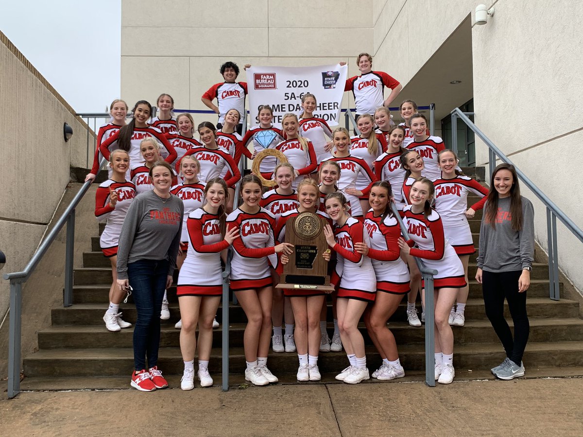 Celebrating our very own STATE CHAMPS this Saturday afternoon!  Big congrats to our <a href="/CabotHigh/">Cabot High School</a> Cheer!  <a href="/CabotAthDept/">Cabot Athletic Dept.</a>