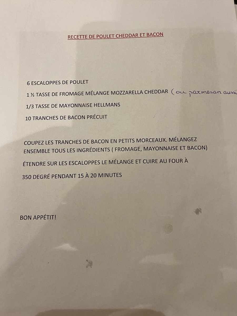 SRosamus's tweet photo. Un bonne recette si t’as pas de talent / Temps 

C’est délicieux. Je prends de poitrines désossées fendues en 2. Le bacon je le zap au micro-ondes. #dummyProof. 

#kidsPleaser https://t.co/BHbgTL0K8u