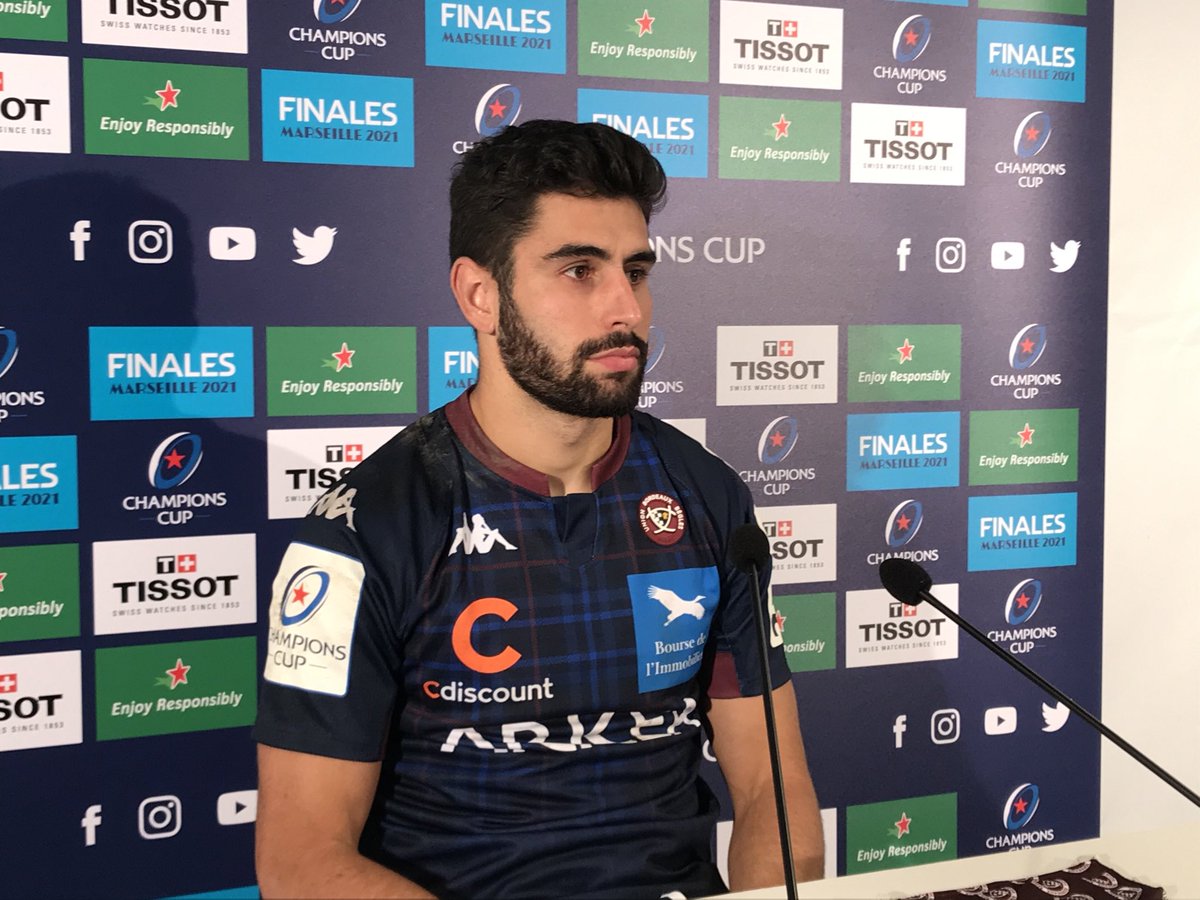 ici_gironde's tweet photo. Romain Buros arrière @UBBrugby « C’était le maître mot de marquer des essais, on est content » #UBB #UBBvDRA #FBsport https://t.co/a9R4zXXws3