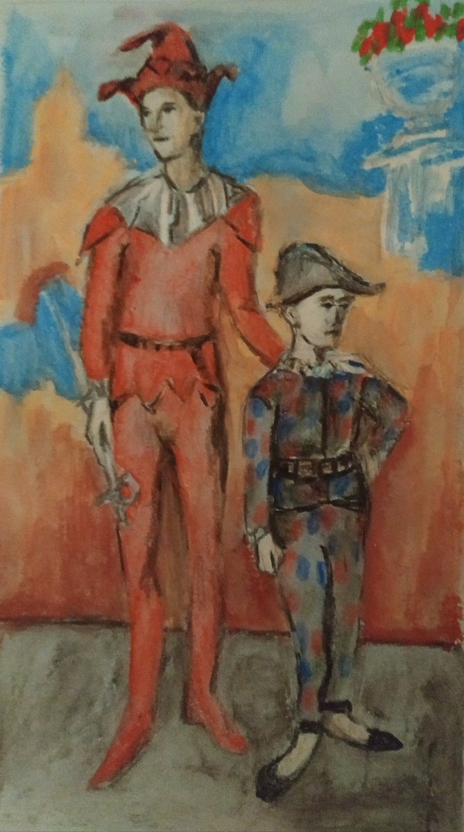 PETUNIA_PETU_'s tweet photo. A veces, #unretounahora se nos queda corto.
«El propósito del arte es lavar el polvo de la vida cotidiana de nuestras almas.»
#Picasso
#RetoExtra #Pintamonas #Acrílico #Acuarela #PabloPicasso https://t.co/w3brHI6Biv