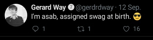 thread of tweets from my gerard parody account because it got s worded forever ago and I want to save these