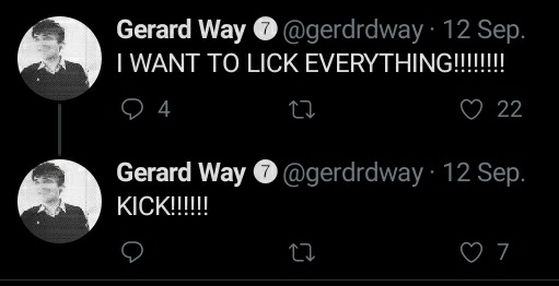 thread of tweets from my gerard parody account because it got s worded forever ago and I want to save these
