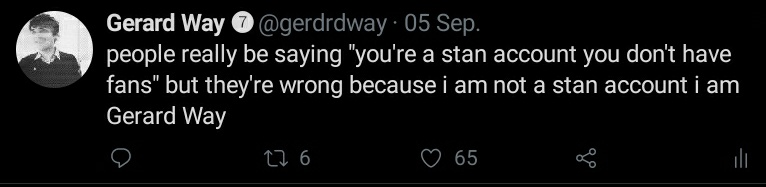 thread of tweets from my gerard parody account because it got s worded forever ago and I want to save these