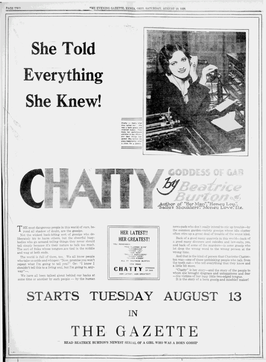 I began looking deeper into the syndication and serialization history of novels I collect. In doing so, I've discovered many unpublished but relevant works. I have spent far too long on the Newspaper Archive Database offered by my public library.