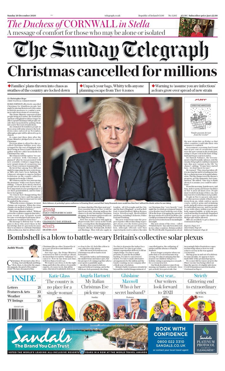 And that strategy is related to comms. Critics say the pattern is clear: that the PM and ministers overpromise, telling the public what they think they want to hear- eg on Christmas but then have to backtrack. As we’re seeing with the packed trains tonight, that has consequences.