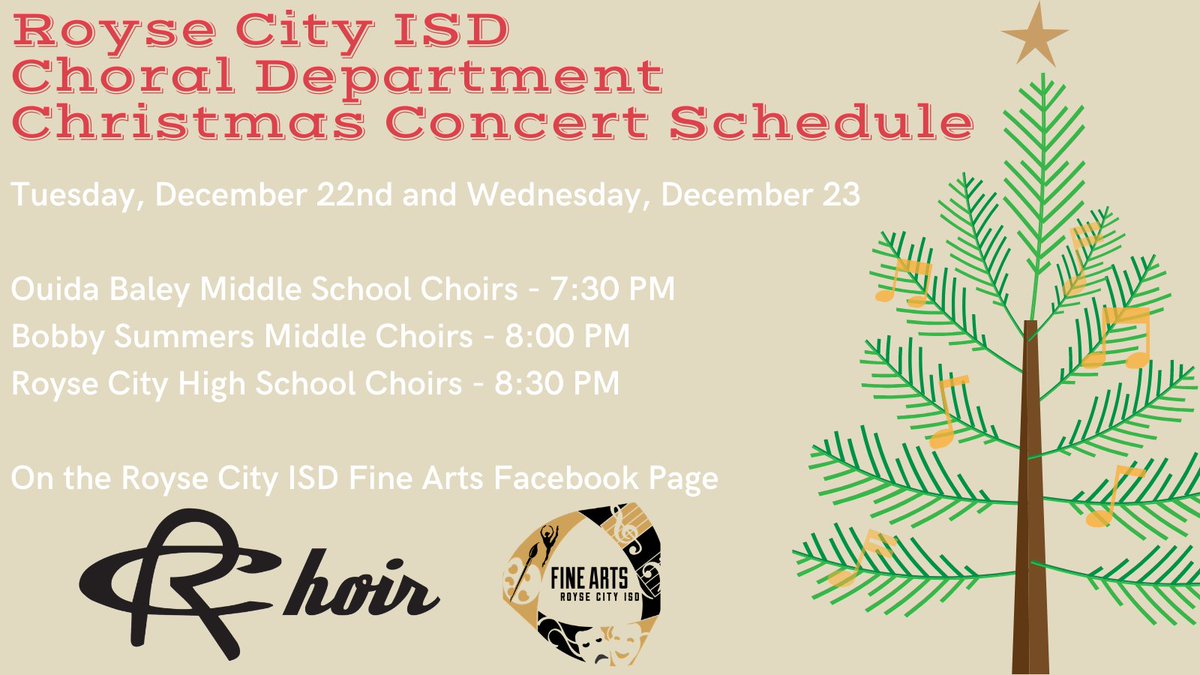 Choir concerts will be released this week. Join us on Tuesday or Wednesday if you would like to hear some choral Christmas music.