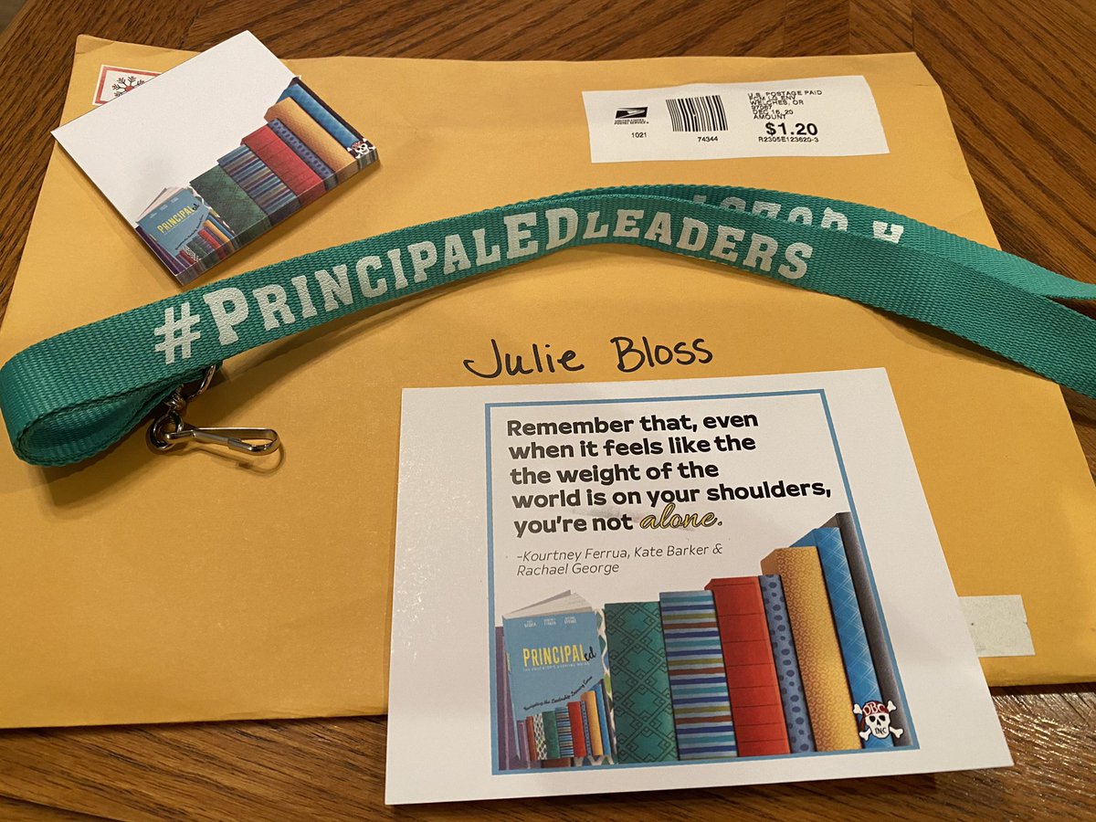 Thank you @DrRachaelGeorge for the awesome #PrincipalEDleaders swag in my mailbox today! What a great surprise! 🤩❤️ 📬