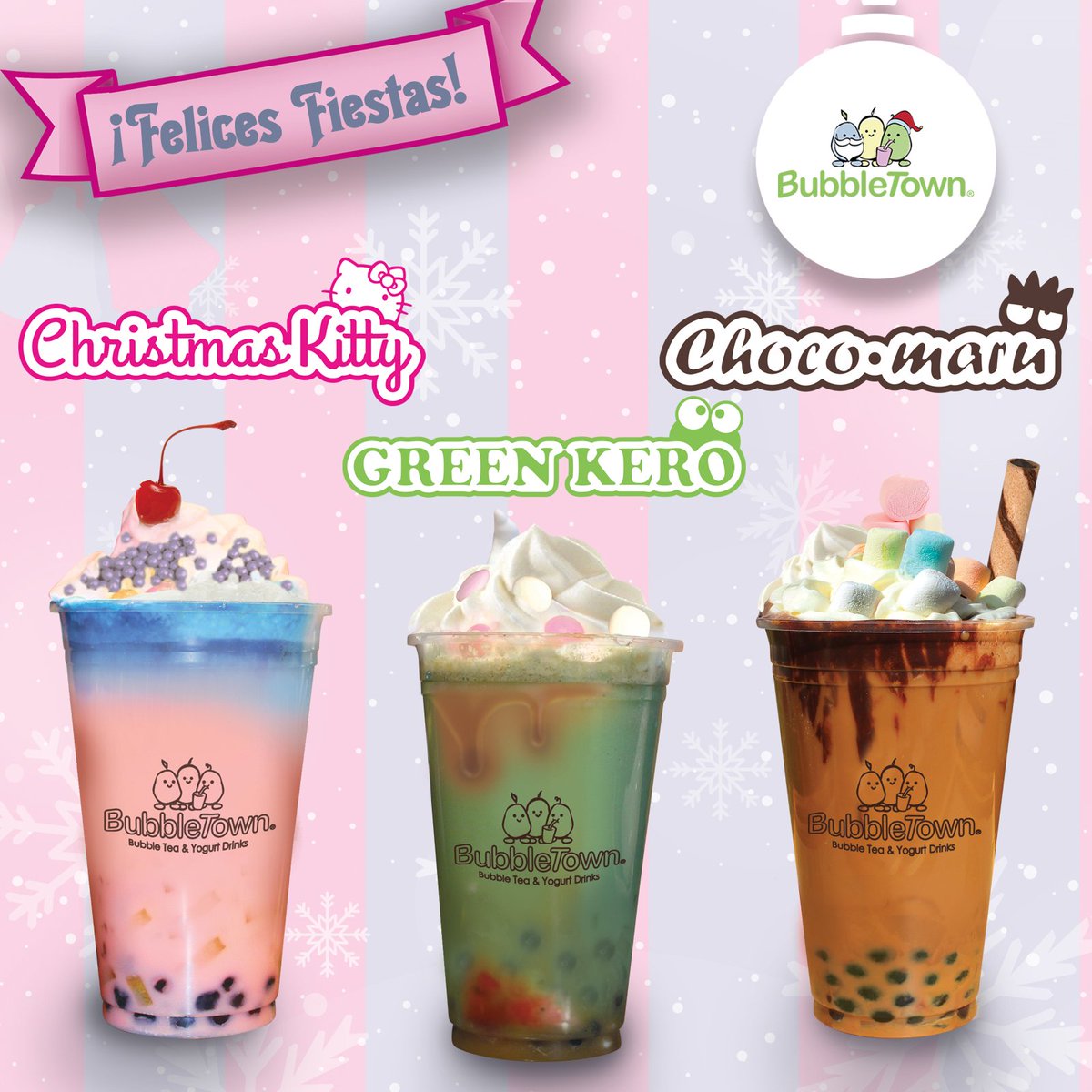 bubbletown_mex's tweet photo. ¡Esta temporada navideña queremos darte una sorpresa distinta! 
#HelloKitty #Christmas #BubbleTea #WeLoveBoba https://t.co/5OCa2IxYSj