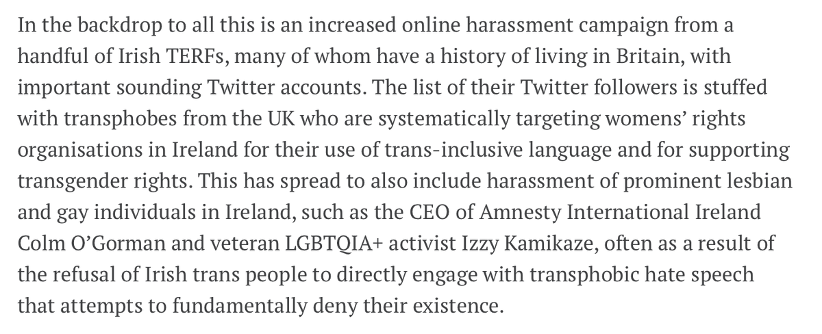 Also "many of whom have a history of living in Britain" is another absolute bullshit phrase that's an attempt to somehow demean Irish women who don't agree (and who mostly do not have a history of living in Britain). It's just utter denial. >