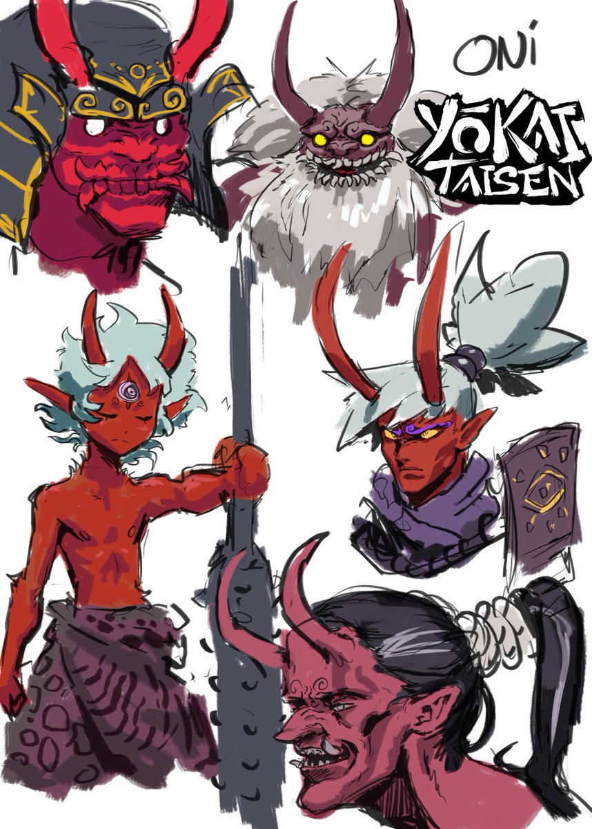 yokai fighters. concepts for a yokai fighting game :)) make some yourself~ 