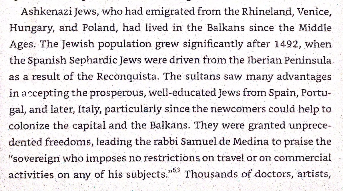 Sephardic Jews fleeing Spain, Portugal, & Italy were welcomed by Ottoman Turks & recognized as a group headed by a chief rabbi. They formed a majority of Thessaloniki’s population by 1520 & were granted a monopoly on army uniform production.