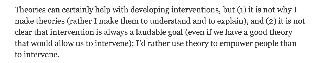 (While Kenneth Gergen and I come from very different schools of thought in psychology, I do feel a kinship to these points, and am reminded of what I wrote on my blog ( https://metatheorist.com/Answers-to-Questions/) after the discussion with him after my DLF talk) 19/n
