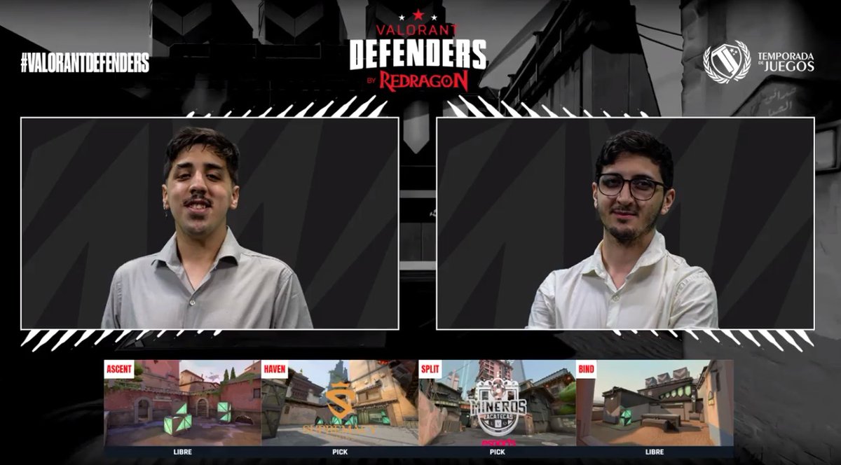 #VALORANTDEFENDERS 🏆 by @redragonar @redragoncl 

🗺️SPLIT de <a href="/MinerosEsports/">Mineros Esports</a>
 
🗺️HAVEN de <a href="/supremacyggo/">Supremacy Gaming</a>  
 
🔴ESTAMOS EN VIVO🔴

Disfrútalo en: 
 
📡 tempo.juegos/TDJtranstw2
📺 También por @DIRECTVGO y @DIRECTVSPORTS Canal 614 y 1614 HD.