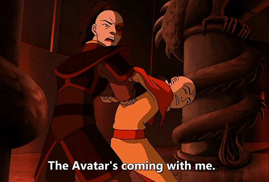 And then that moment of suspense before it's revealed that Zuko caught Aang? The action beats in this episode are so spot on!!!