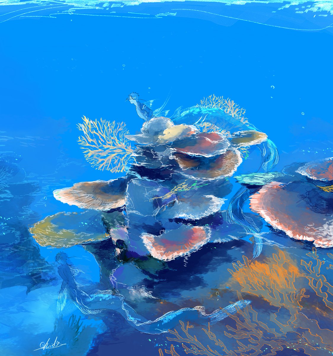 「珊瑚礁?? 」|智弥のイラスト