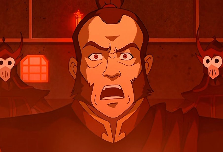 and let's not forget when the door opens and EVERYONE SEES ROKU INSTEAD AHHHHHHH(Fire Nation soldiers:?)