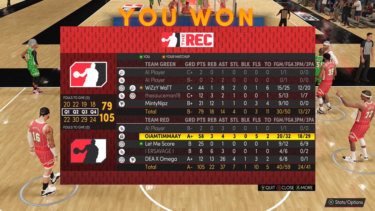 LetMeScore's tweet image. Some box scores 🤧 @dimes730 #2kfreeagent #2k21nextgen #2kCommunity