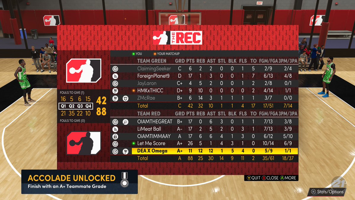 LetMeScore's tweet image. Some box scores 🤧 @dimes730 #2kfreeagent #2k21nextgen #2kCommunity