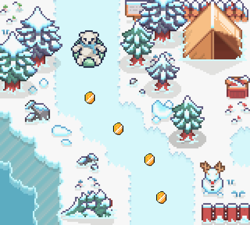 GameDevMix's tweet photo. #MyWinterWorld for @Saultoons challenge! A miniature scene from my game, #SuperSnowTubes.

This was fun! #IndieDev #GameDev #PixelArt https://t.co/CBqfoueoOL