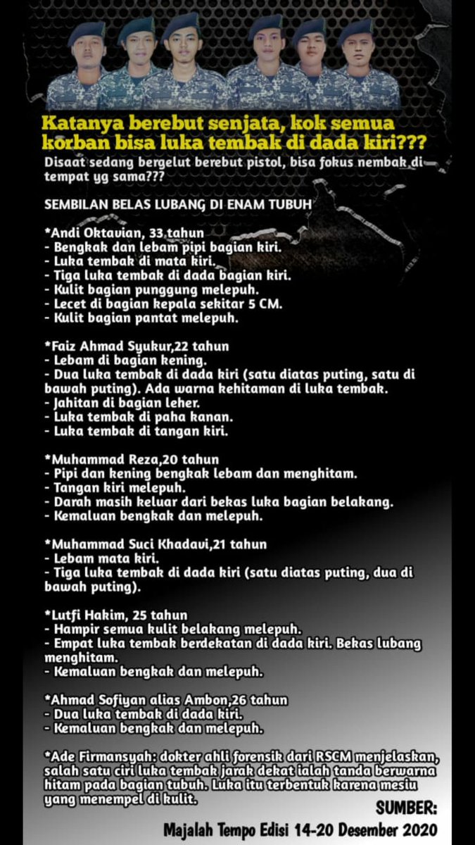 IbnuSholh's tweet photo. #TragediKemanusiaanKM50

Ungkap dan buka seterang benderangnya..
Ini kasus besar...soal nyawa 6 org anak manusia dihabisi.

Biadab iblis pelakunya https://t.co/lUm8vRQRgH