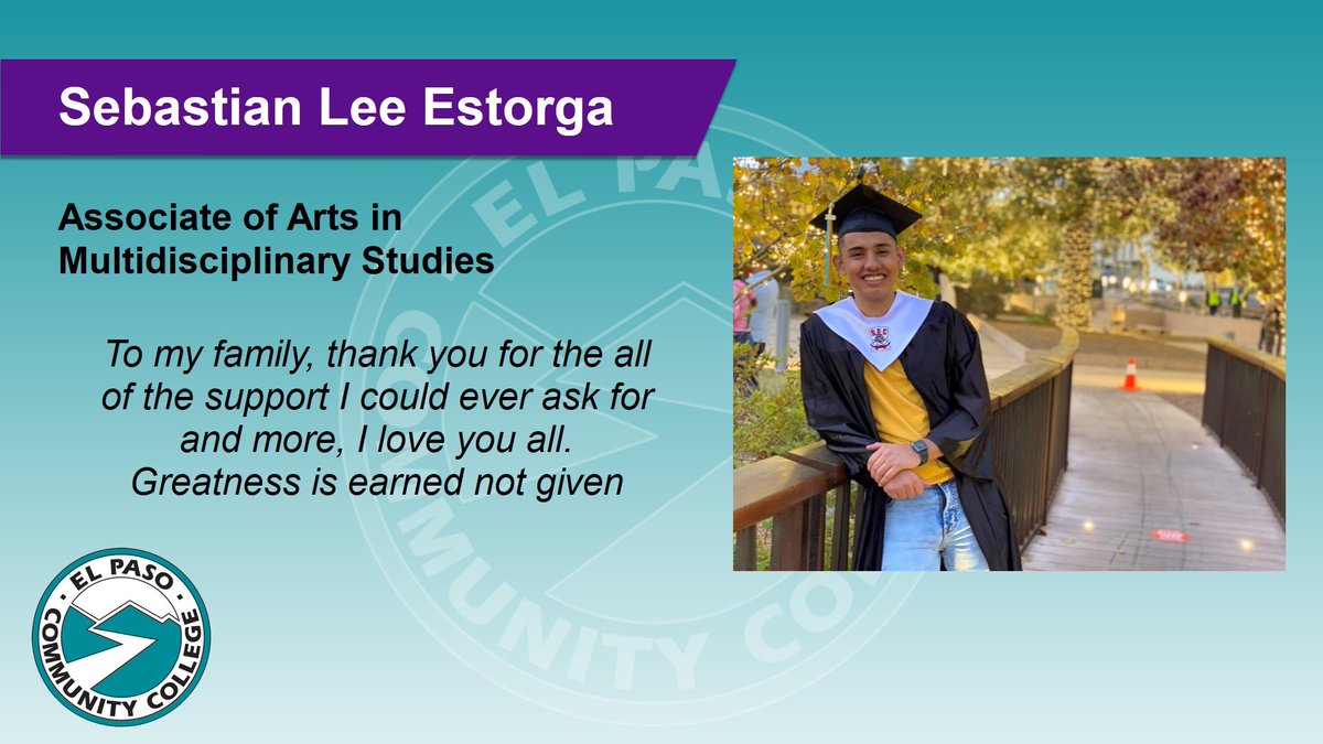 Desigo13's tweet photo. Congratulations to all Socorro Early College Fall Graduates! We are so proud of you! May tonight always remind you your dreams can come true if you have the courage to pursue them! 🎓#TeamSISD #EPCC #Graduation2020 #justthebeginning https://t.co/qs1Rp8P30p