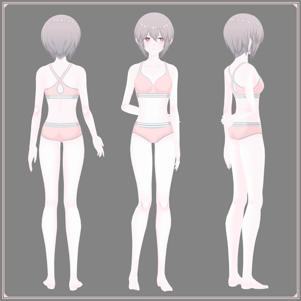 いろと オリジナル3dモデル 緋南子 のbooth販売データを 素体追加ver へアップデートしました 既に購入済の方は 無料で素体がdlできます Vケット開催中の更新になんとか間に合いました よろしくお願いいたします Vrchat Unity Iroto Prj