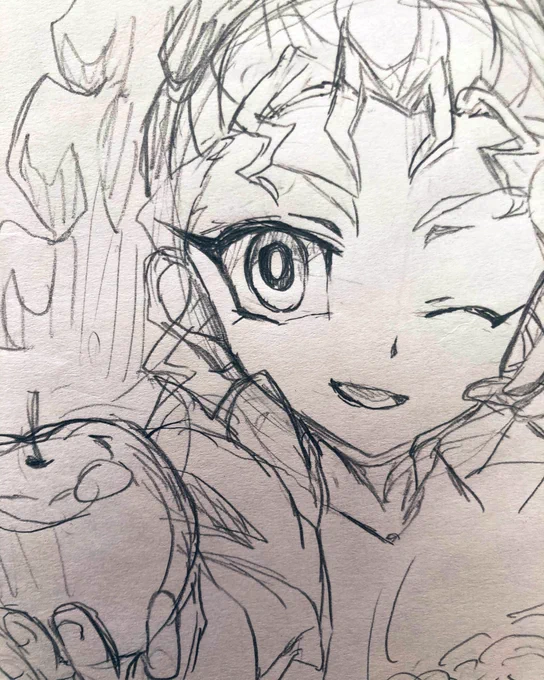 ユギオの落書き ミエルちゃんは模写かなあ 