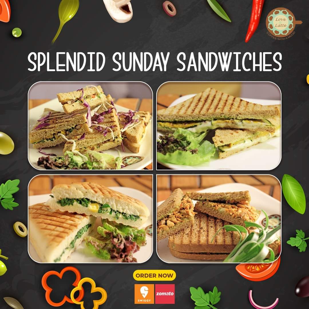 Dive into the Delectable world of drool worthy Sandwiches made with artisan bread and freshest of ingredients! 
#LoveAndLatte #SundaySandwich #Sandwiches #Sunday #Weekend #sandwich #food #foodie #yummy #sandwichlover #bread #dinner #tasty #Cafe #Mumbai #Pune #LoveNLatte