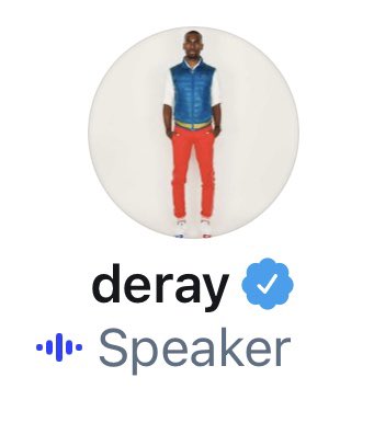 8/ Subtle design thing, but a nice feature, is the clear icon to the left of the word “Speaker” that indicates who is talking at a given moment. Clubhouse has struggled early (imho) to visually indicate who is speaking at any given moment.