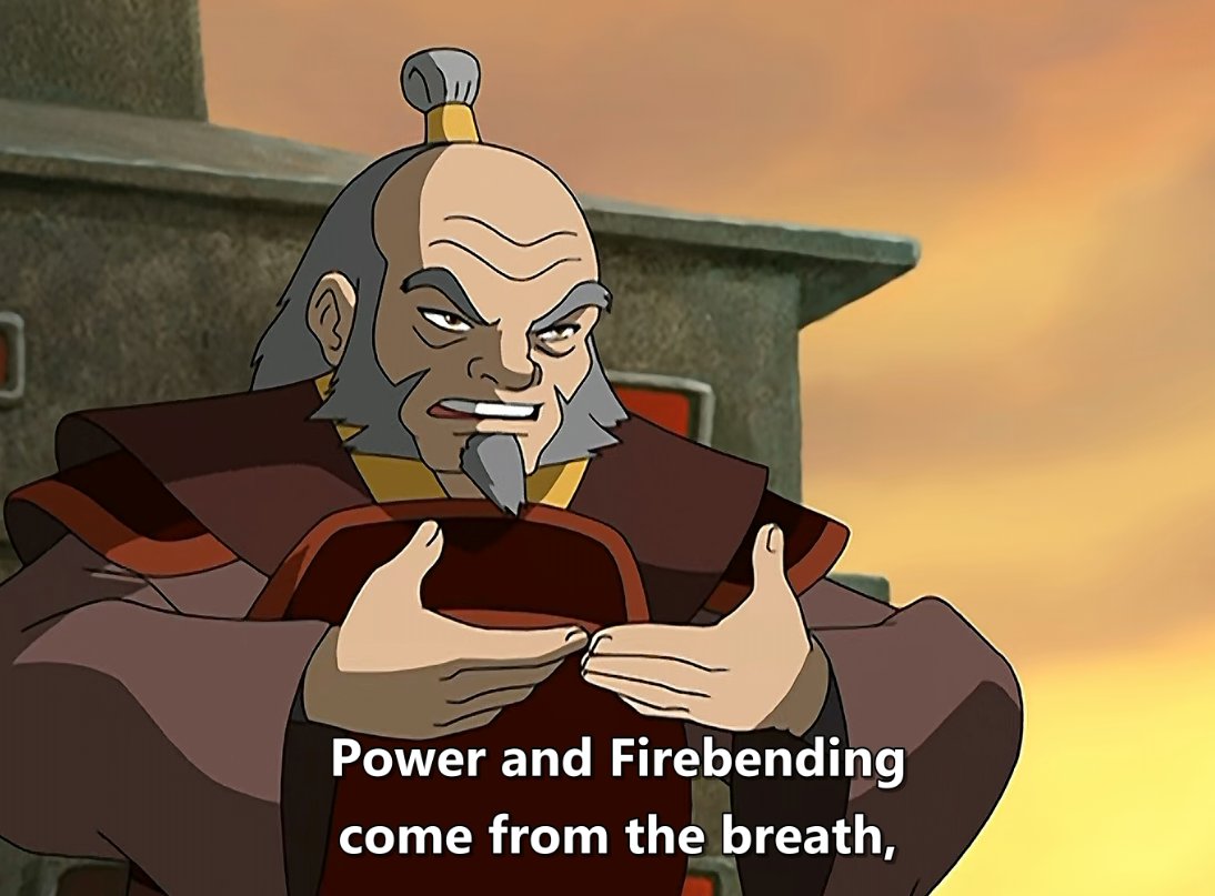 This is probably a nod to the concept of chi/qi (which is confirmed to exist in the Avatar verse), which literally translates to "breath/air," but is more like a vital energy that flows through all things
