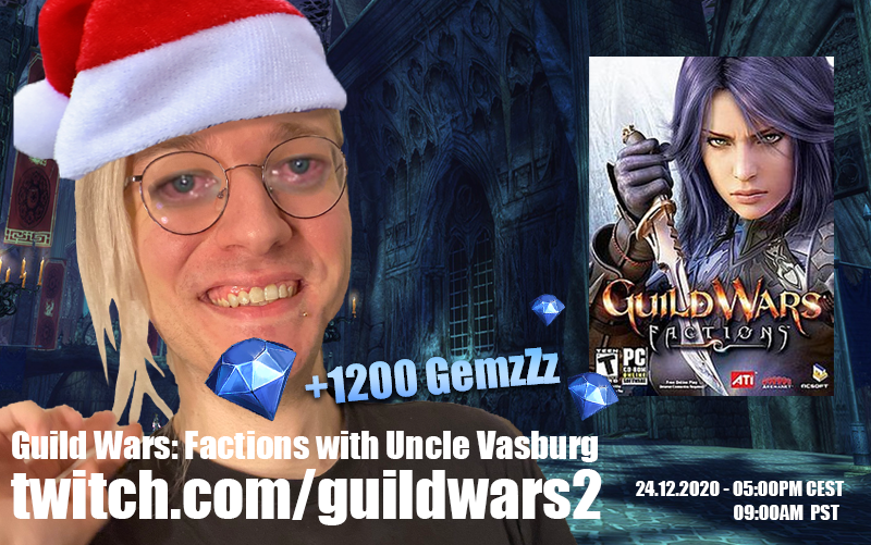 evasburg's tweet photo. 🎄Reminder for my Christmas stream +#gw2 giveaway💎

➡️Smack that RT + Follow button for a chance to win 1200 #guildwars2 gems (You can also gift the code to your dad)

Stream will start 24.12.2020 05:00PM CEST / 09:00AM PST on https://t.co/foPbTN61AI https://t.co/h26sPaIOJc