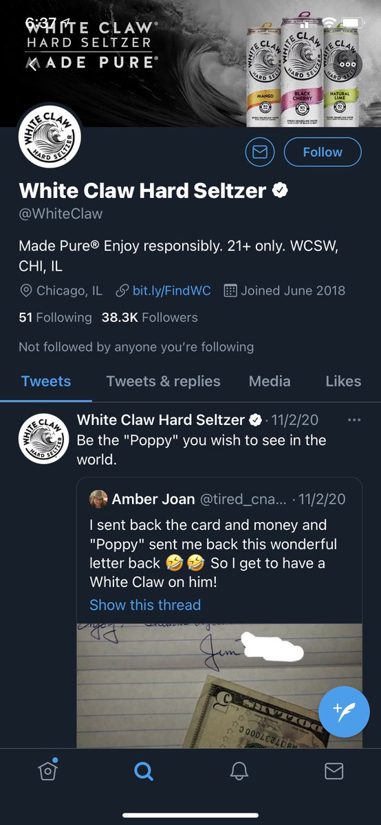 Jess_Wehkamp's tweet photo. @vizzyseltzer @WhiteClaw #DeClawtheClaw #Sweeps https://t.co/5tFl6VzBPJ