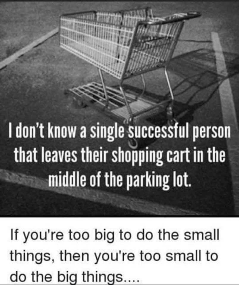 focusAlexandria's tweet photo. I shared this on Facebook and I was SHOCKED to find that people were arguing for NOT putting carts away. Like not even putting them in the corrals because that’s “the teenagers jobs”. Then I saw everyone who made that argument were Tr*mp supporters #MakeAmericaCompassionateAgain https://t.co/nYnWzUsyph
