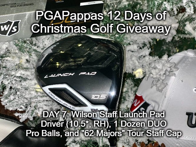 PGAPappas's tweet image. DAY 7: PGAPappas 12 Days of Christmas Golf Giveaway

🎁 Wilson Staff Launch Pad Driver (10.5°, RH); and
🎁 1 Dozen Wilson DUO Professional balls; and
🎁 62 Majors Tour Staff Cap

To enter:
🎄 Retweet
🎄 Follow @PGAPappas &amp;amp; @WilsonGolf 

#ReleaseTheKringle! pgapappas.blogspot.com/2020/12/wilson…