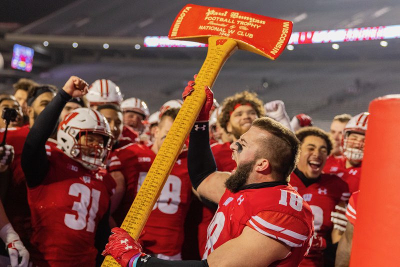 BadgerFootball's tweet photo. Sharing more pictures because...

THE AXE STAYS IN WISCONSIN!🪓 https://t.co/6B1Xt7xYna