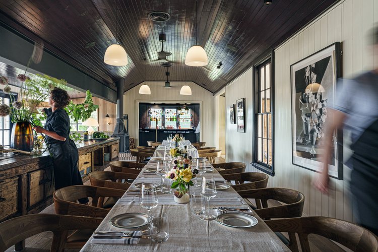 hdesignfair's tweet photo. @COXArchitecture created a space that celebrates nature, warmth, the farm &amp; the fundament of fire; creating &amp; evoking memories that are deeply personal &amp; delicious at Osteria Tedesca in Red Hill, Victoria. #hospitalitydesign #restaurantdesign https://t.co/qnysOcSZks