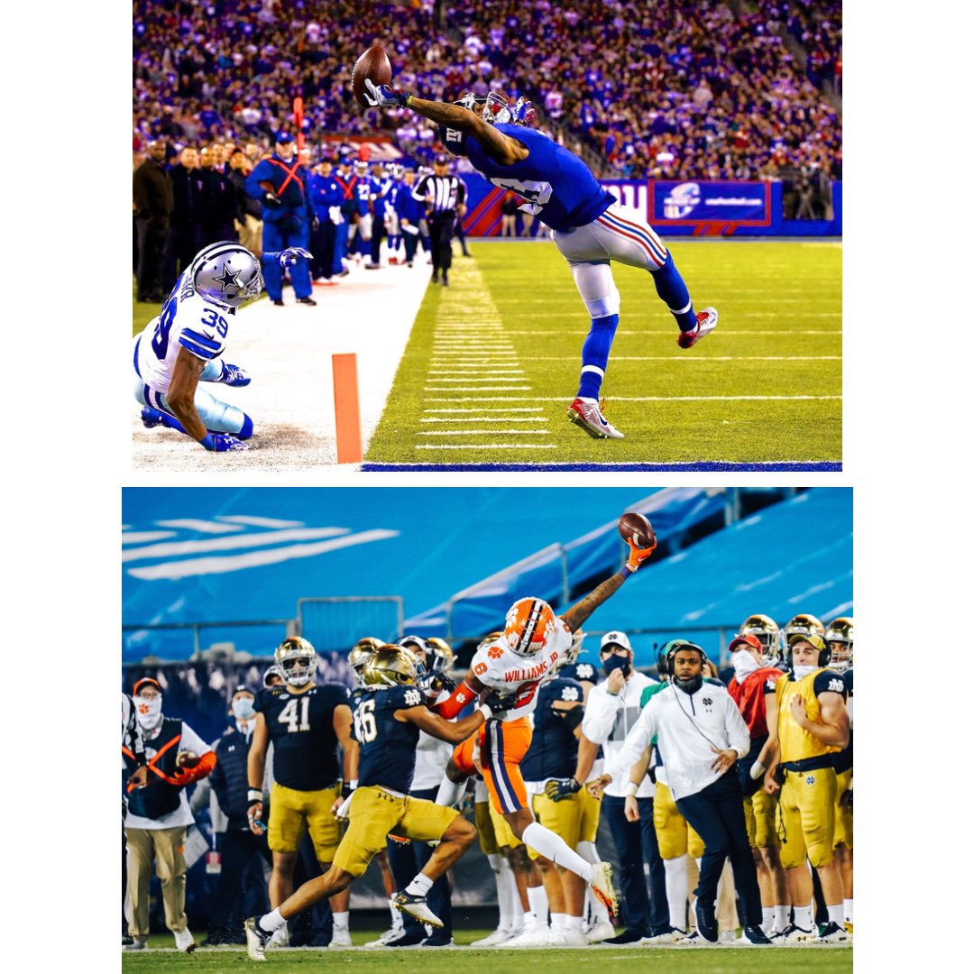 bkwebb's tweet image. Who did it better EJ or OBJ? #CLEMSONvsND #ACCChampionship