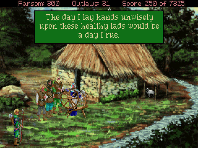 Conquests Of The Longbow: The Legend of Robin Hood ($3.59) - a Sierra gem! point and click adventure having you taking on the sheriff of nottingham and more in this beautiful game, written by none other than creator of Jem and the Holograms, Christy Marx!  https://www.gog.com/game/conquests_of_the_longbow