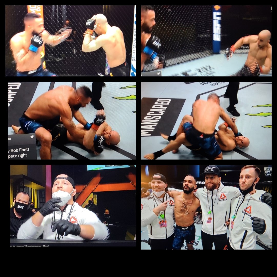 brianjbradbury's tweet photo. Wow! @RobSFont DOMINATE win over Marlon Moraes. Striking clinic. #ufcfightnight183 #NewEnglandCartel @TysonChartier Up next, @CalvinKattar! @SYTBoston https://t.co/pATQw5zTVN