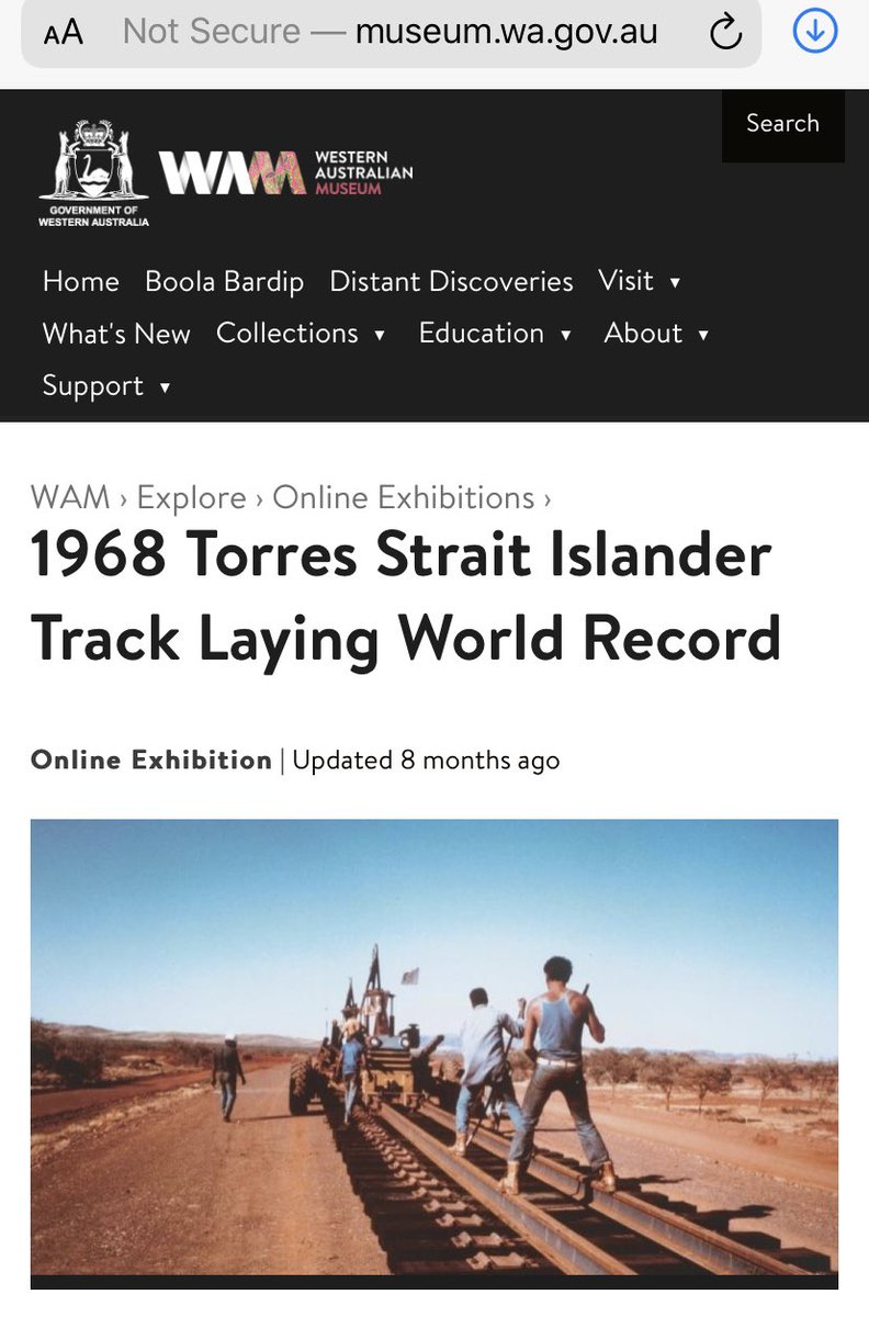 My father was one of many Zenadth Kes ppl who came to the mainland to work as soon as the White Australia policy ended along with the complete control of their lives.They are renowned for their work ethic. A world record for rail track laying was set by them in the Pilbara.