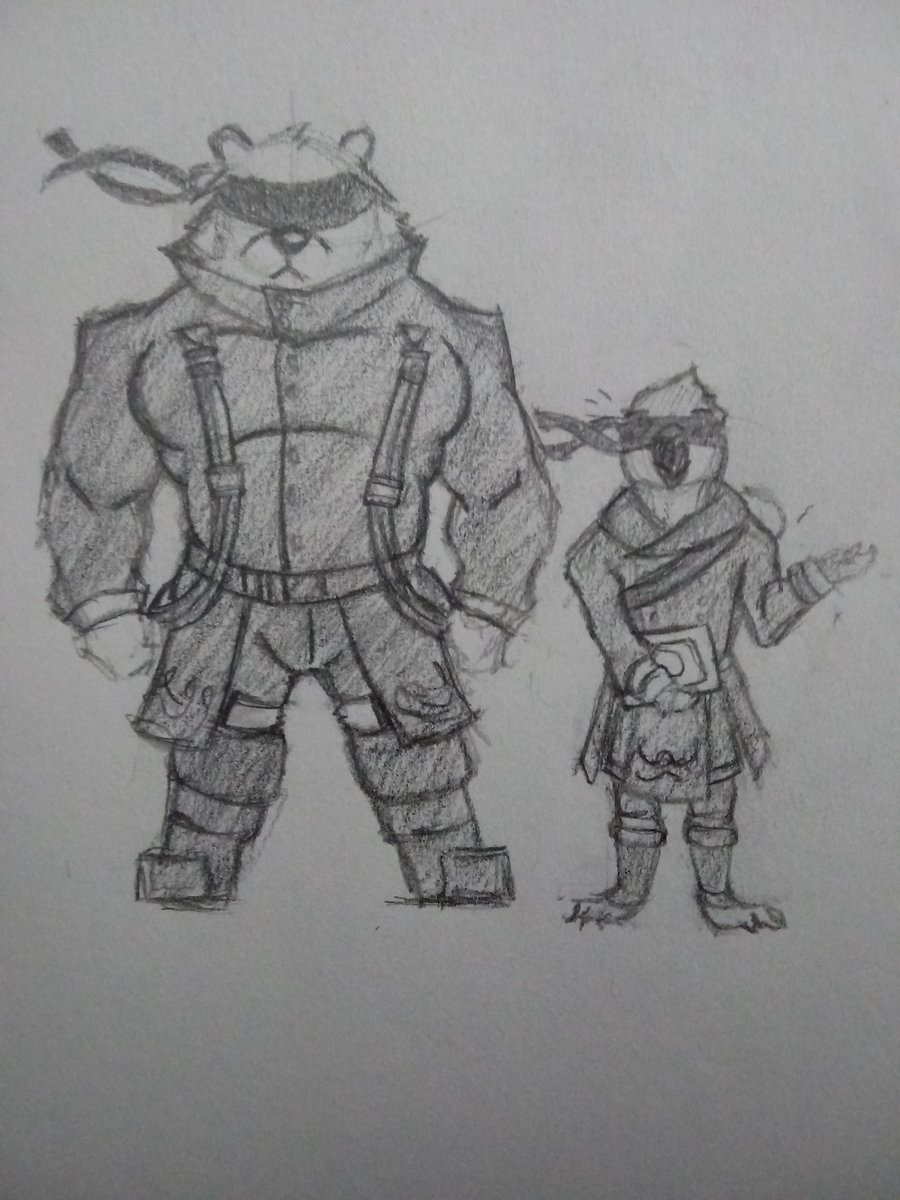 BonfireBoar's tweet photo. Was in a Nier mood lately so I drew my and @dreadaether's characters sporting some YorHa andriod gear (his is the burde) https://t.co/YdDT6kypvh