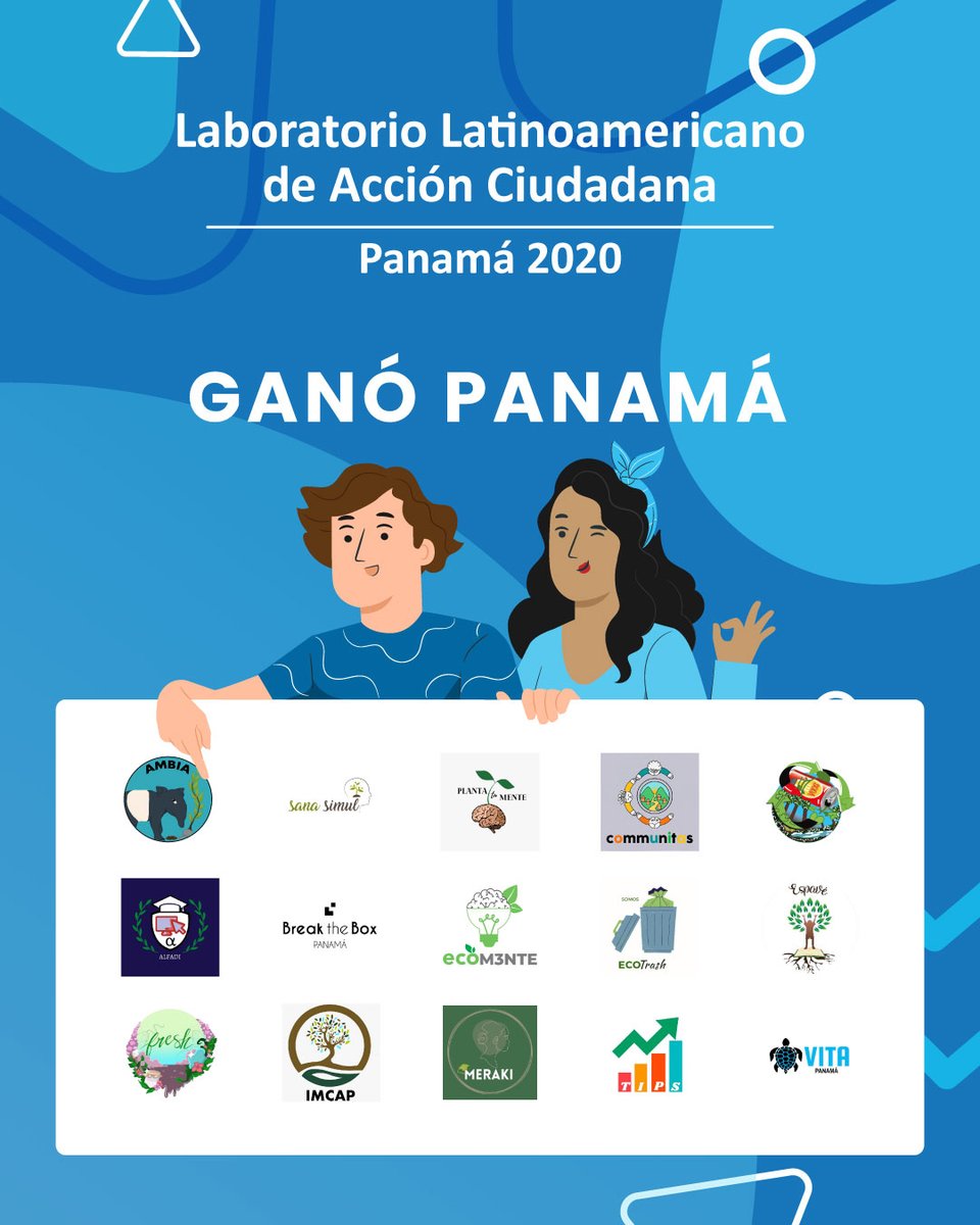 JovenesUxLaE's tweet photo. Día histórico, hoy #GanóPanamá🇵🇦 Los 15 proyectos del #LLAC20, versión 1.0, se presentaron, ante un jurado de alto calibre 🔝

Reconocemos con mucho entusiasmo a los ganadores 👏
1er lugar #AMBIA
2do lugar #SanaSimul
3er lugar #PlantaTuMente
4to lugar #Communitas 
5to lugar #Soda https://t.co/YSLddfZ7dK