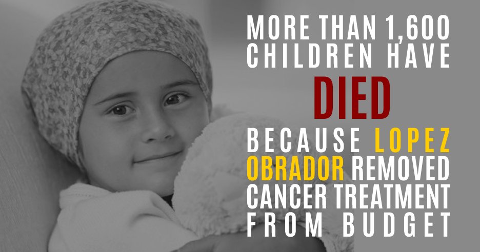 SenderoDerecha's tweet photo. The Mexican monster Lopez has sunk the country in such a way, that even saving lives of children with cancer, is not important to him.

For Lopez, children do not vote.

#TheWorstOf2020
@MovSaludOficial @AIMexico @un @who @RSF_esp https://t.co/lTAt94lcqJ