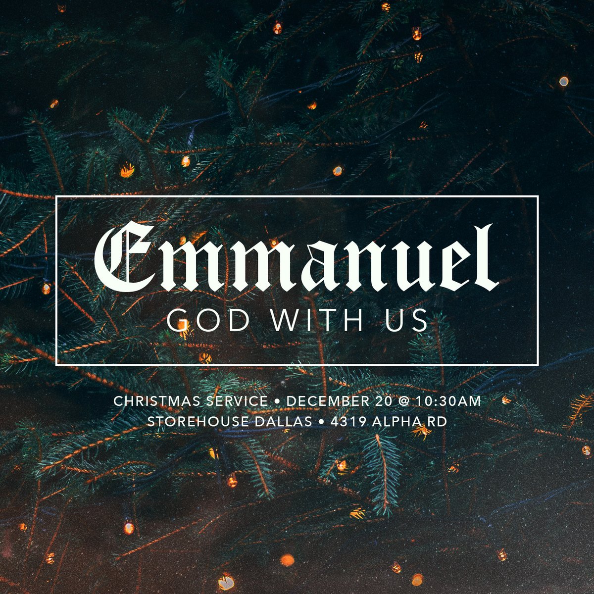 WE INVITE YOU and your family to our CHRISTMAS SERVICE this Sunday, Dec 20, at 10:30am. Kids check-in is 10:20-10:50am. storehousedallas.com