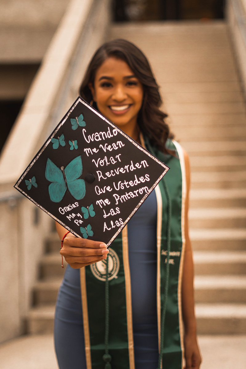 master_zayra's tweet photo. Posting these here too because I really did that ! After 4.5 years of working my ass off for this degree I did it . All those sleepless nights and days of stress were worth it. I’m so proud of myself✨ ! #FirstGeneration #DACA #SacState https://t.co/Ex82O7eRNm