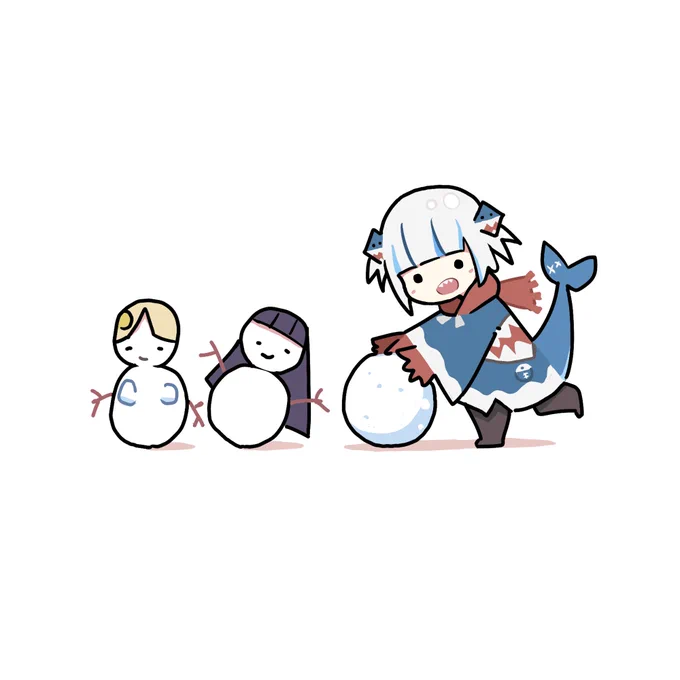 ⛄️🦈🧣
 #gawrt 